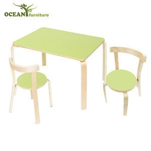 Hot sale custom wooden children table and chair set
