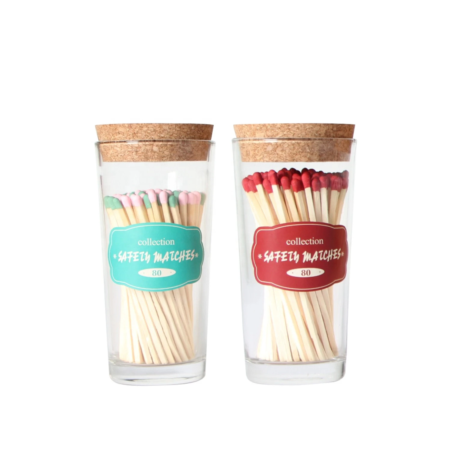 Hot Sale Fancy Extra Long Match Holder Jars Customize Class Wooden Matches