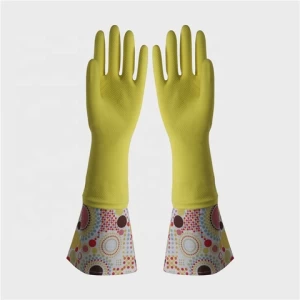 Hot Sale Gardening Household cleaning Gloves Cuff Extra Long Rubber Glove Work