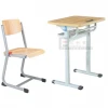 Hot Sale Middle School Furniture Student Study Writing  Plastic And  Steel Fixed Desk and Chairs