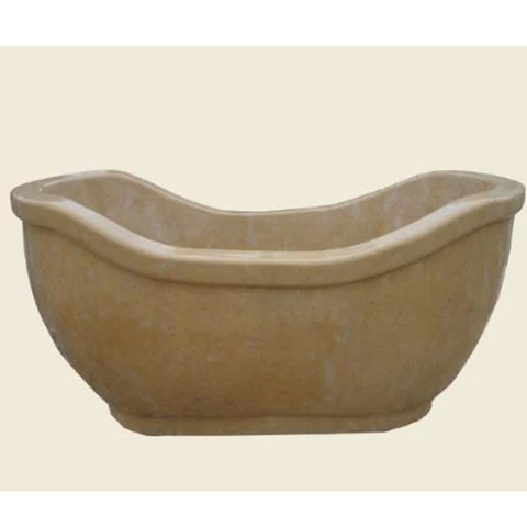Hot sale oval shape Beige Travertine Stone Bathtub