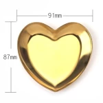 Hot Sale Rose Gold Stainless Steel Jewelry Display Tray Rainbow Heart Mini Ring Necklace Dish