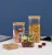 Import Hot sale square borosilicate storage glass jars with bamboo cover kitchen jars storage from China