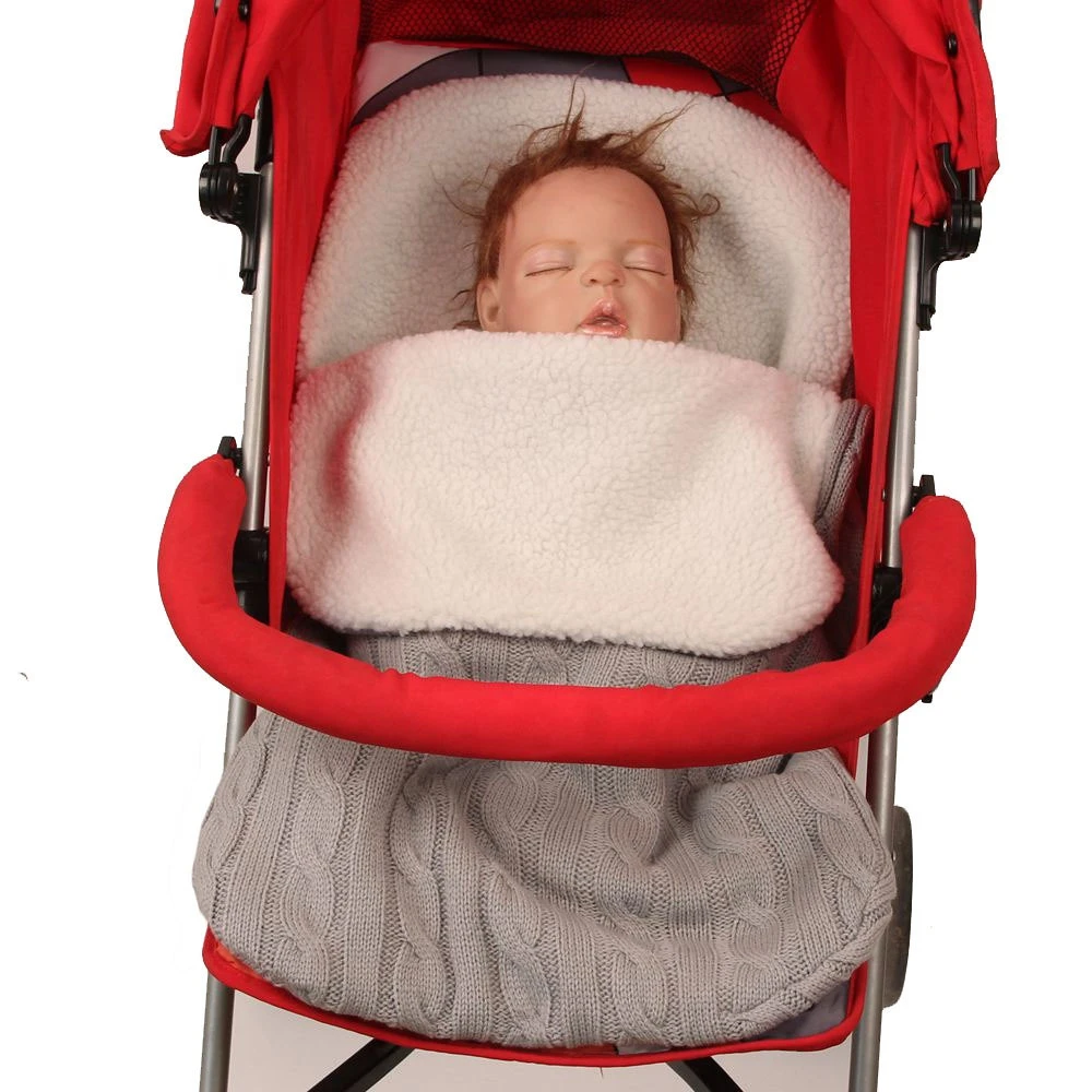 Hot Sale! Stroller Seat Cushion Winter Thick Warm Baby Stroller Sleeping Bag Accessories Baby Stroller Seat Cushion