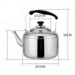 Hot sell approved stainless steel 4L tea water kettle whistling kettle  with infuser