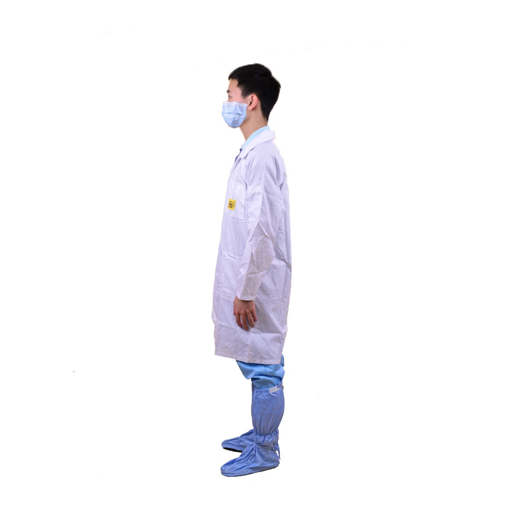 Hot Selling Workshop Anti-Static Coverall Coat Esd 98% Polyester Clothing