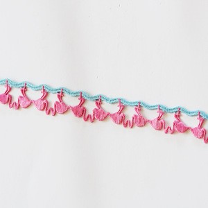 Hotselling decorative flamingo animal embrid lace trim