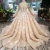 Import HTL231 Jancember Real see through back shawl wedding gown in turkey big train tail long train crystal beaded wedding dresses from China
