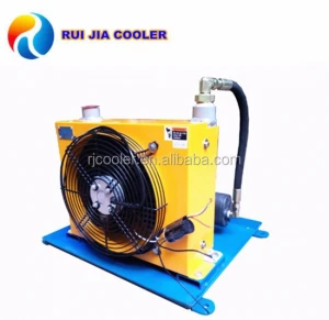 Hydraulic parts oil cooling power unit and pump motor heat exchanger system