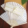 [I AM YOUR FANS] Sufficient stock! Chinese bamboo paper wedding umbrella decoration hand fans promotional folding fan for gifts