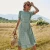 Import In Stock 2021 Summer Moq 1 Pcs Women O Neck Polka Dot Printed A Line Short Sleeve Midi Dress from China