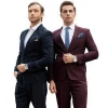 In stock factory price leisure slim fit flat collar men one button suit