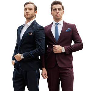 In stock factory price leisure slim fit flat collar men one button suit