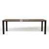 Industrial dining table with solid teak top furniture Indonesia