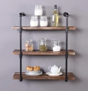 Industrial Wall Mounted 3-Tier Metal Bookcases