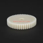 Injection mold white nylon plastic spur ring gear