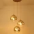 Import interior decoration hand blown led glass pendant light from China