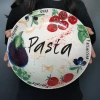 italian pasta plate, porcelain italian pasta spaghetti plates and bowl with vegetable decal