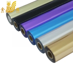JINSUI high quality PET matte gold silver hot stamping foil for paper