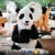 Import KAWAH Cute Realistic Animatronic life size panda statue for park from China