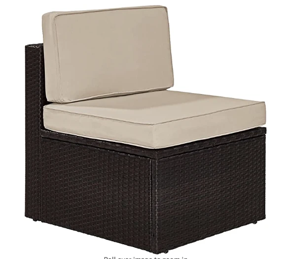 KD New style outdoor furniture garden cheap PE rattan single sofa chair set