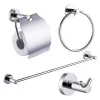 KES Bathroom accessories 4 Piece Set Bath Hardware Accessories Set Polished Chrome 304 Stainless Steel Towel Bar Paper Holder
