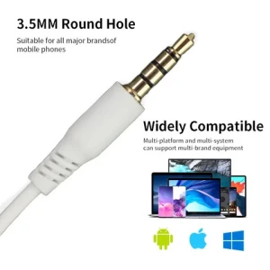 KIKI-476 Half-In-Ear Wired Headphones HiFi Music Earbud Handfree Earphone 3.5mm With Mic For Android For Samsung XiaomI