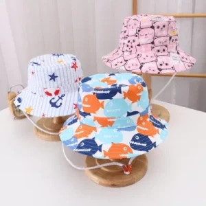 Kimtex High Quality Cute Baby Bucket Hat Fashionable Design for Daily Use Summer Beach Outdoor Travel &amp; Casual Style Low MOQ