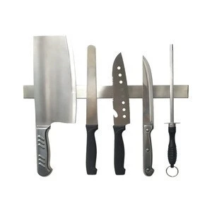 Kitchen Organizer Block Cheap Stainless Steel Tube Ceramic Ferrite Kitchen Magnetic Knife Strip Holder
