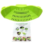 Kitchen Strain Colander for Food and Fruit Vegetables Clip On Silicone Pot Strainer and Pasta Strainer  for All Pots and Pans