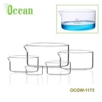 Laboratory Glassware Crystallizing Dish Flat Bottom With Spout