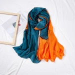 Lady Luxury Silk Shawls Fashion Print Custom Satin Long Scarfs