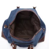 Large Business Weekend Leather and Canvas Overnight Duffel Travel Bag