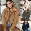 Latest  Design Warm Women Winter Fleece  Coat Short Jacket Design