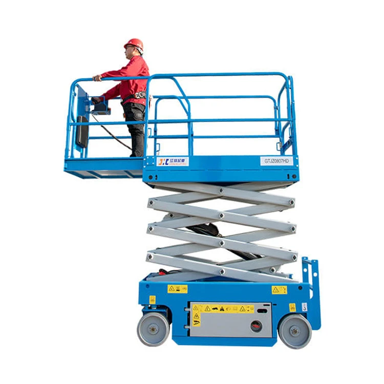 Leased DC Electric Motor Drive Self Propelled Alignment Scissor Lift