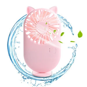 Led Car Neck USB Price Small Air Portable Rechargeable Mini Desk Fan with Water