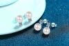 Lerca 2024 Fashion Geometric Moissanite Diamond pearl Earrings Charming Pendant Earrings for Women