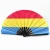 Import LGBT Flag Folding Hand Fan National Country Flag Bamboo Held Fan Large bamboo hand fan with loud voice from China