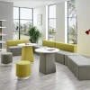 Library Office Sofa Bench In Public Seating  / Fabric Upholstery Sectional Sofa Sets