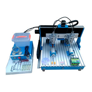 Linear Guide Rail CNC 6090 Double Spindle 1.5KW 2.2KW Wood Router 3 4 axis CNC Router Engraving Drilling machine