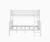 Import Living room Solid Wood Bunk Beds Twin Over Full with Ladder and Guard Rail, White from China