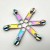 Import Low moq stocked fancy #5 rainbow color long puller nylon zip  metal slider from China