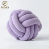 Luxurious Chunky Knit Cushion Polyester chunky knot pillow cushion ball hollow fiber filled