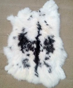 Luxury stuff leather rabbit real fur cheap and good quality Garment Textile accessories material rabbit fur skin