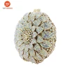 Luxury SunFlower Crystal Rhinestone Party Clutch Round Evening Bag from Factory