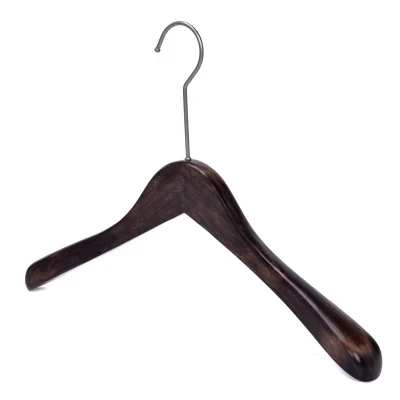 Luxury Vintage Effect Wooden Hanger with Long Round Hook