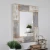 Import Mason Planks Wall Mirror, 31.5&quot; H x 24&quot; W, Aged White &amp; Gray Wood from China