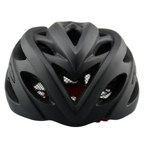 Matte black led bicycle helmet breathable bike helmet with light