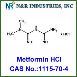 Medicine grade metformin hcl 99% in stock(CAS:1115-70-4)
