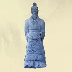 Meilun Art Crafts Qins Terra Cotta Warriors cyan stone life size terracotta clay garden ornament sculpture manufacturer